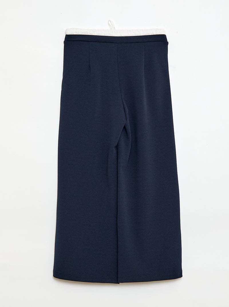 Pantalón ancho con efecto 2 en 1 estilo calzón Azul - Kiabi