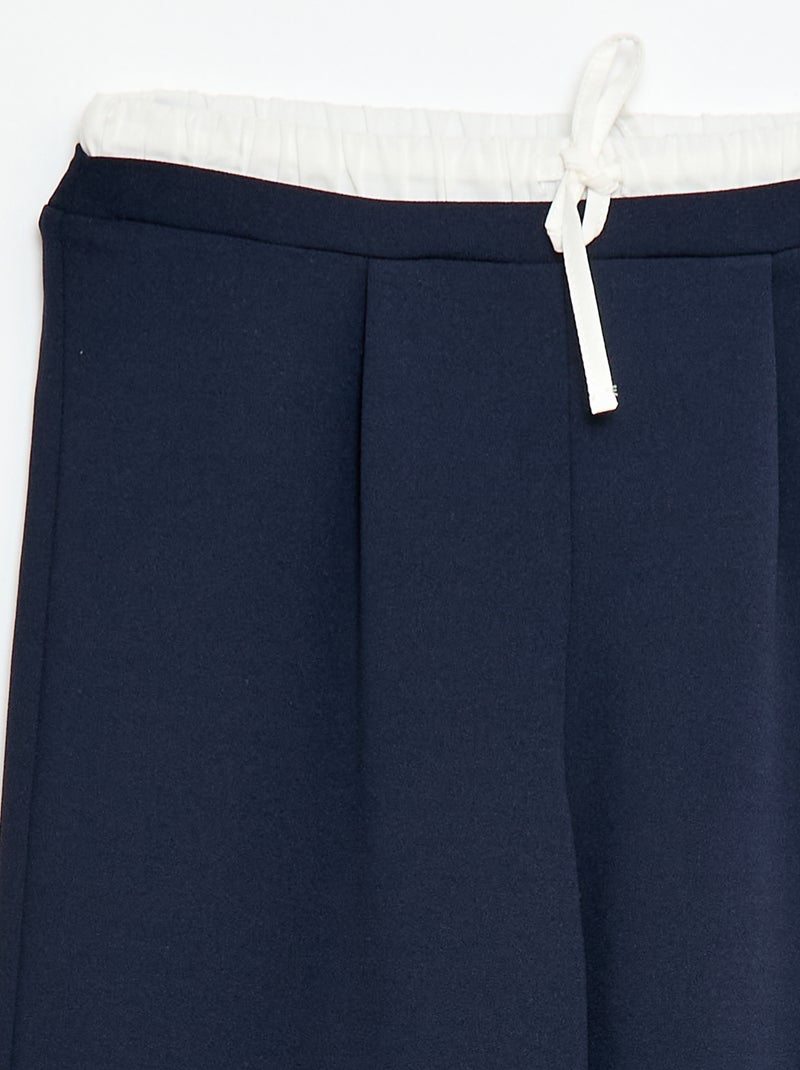 Pantalón ancho con efecto 2 en 1 estilo calzón Azul - Kiabi