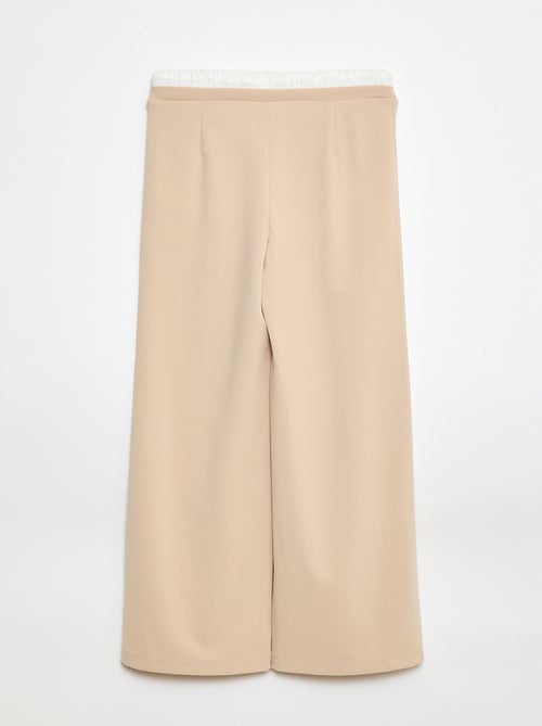 Pantalón ancho con efecto 2 en 1 estilo calzón - Kiabi