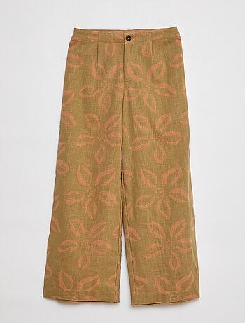 Pantalón ancho con estampado