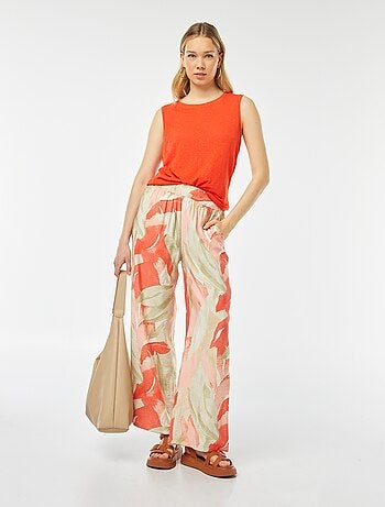 Pantalón ancho con estampado