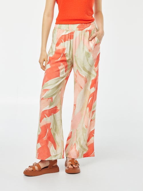 Pantalón ancho con estampado - Kiabi