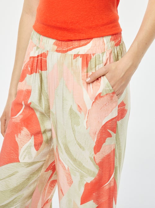 Pantalón ancho con estampado - Kiabi