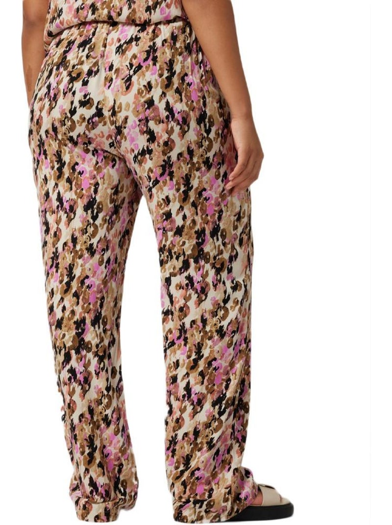 Pantalón ancho con estampado para mujer tallas grandes vero moda curve Multicolor - Kiabi