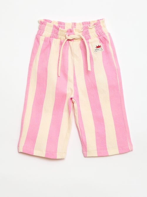 Pantalón ancho con estampado - Kiabi