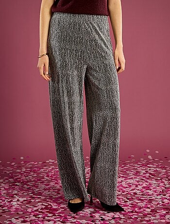 Pantalón ancho con lentejuelas