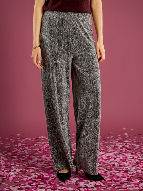 Pantalón ancho con lentejuelas - Kiabi