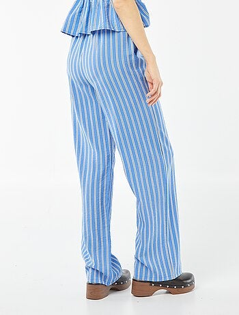 Pantalón ancho con motivo de rayas