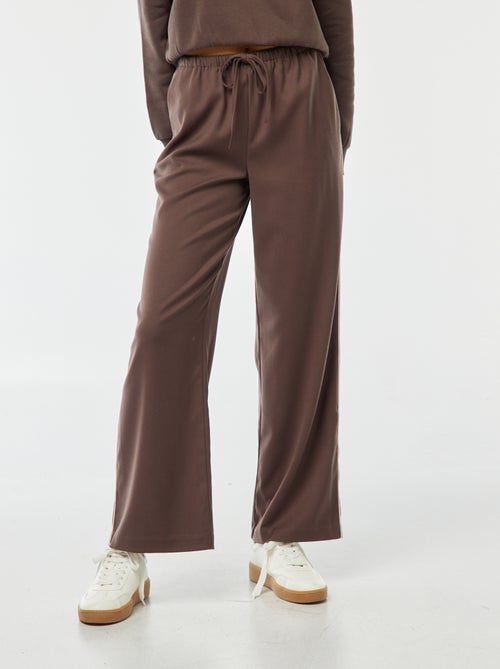 Pantalón ancho con ribete en el lateral - Kiabi