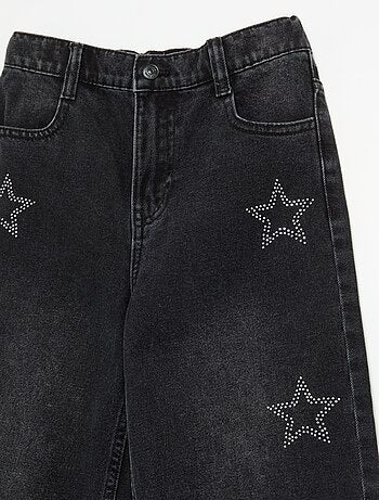 Pantalón ancho con strass