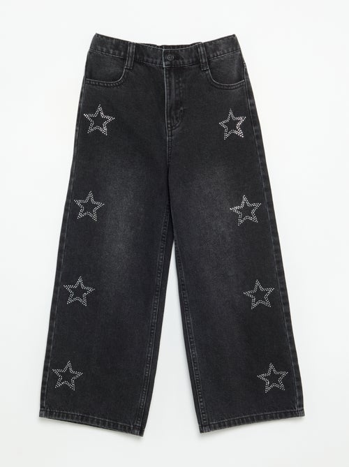 Pantalón ancho con strass - Kiabi