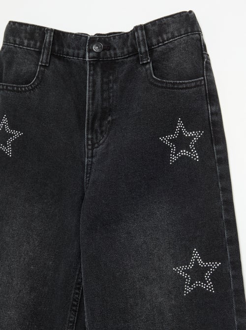 Pantalón ancho con strass - Kiabi