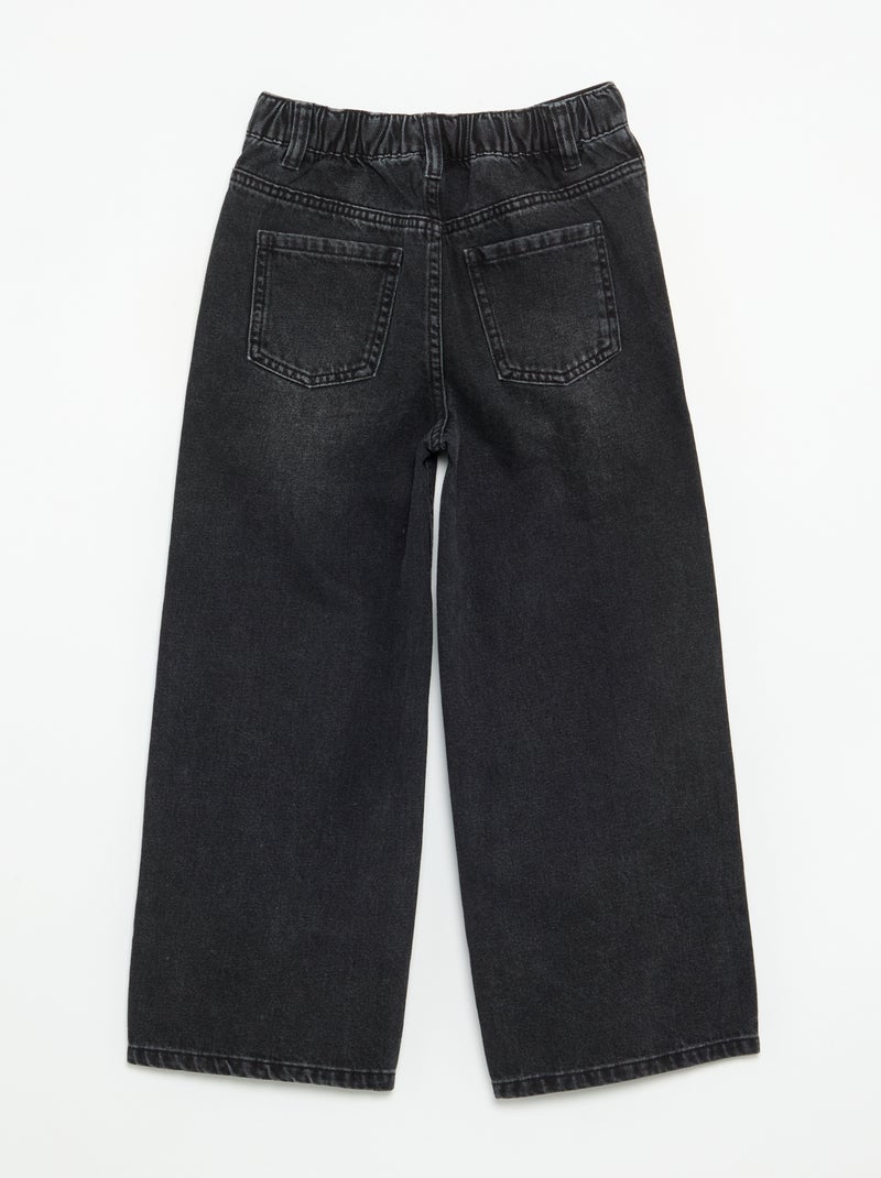 Pantalón ancho con strass Negro - Kiabi