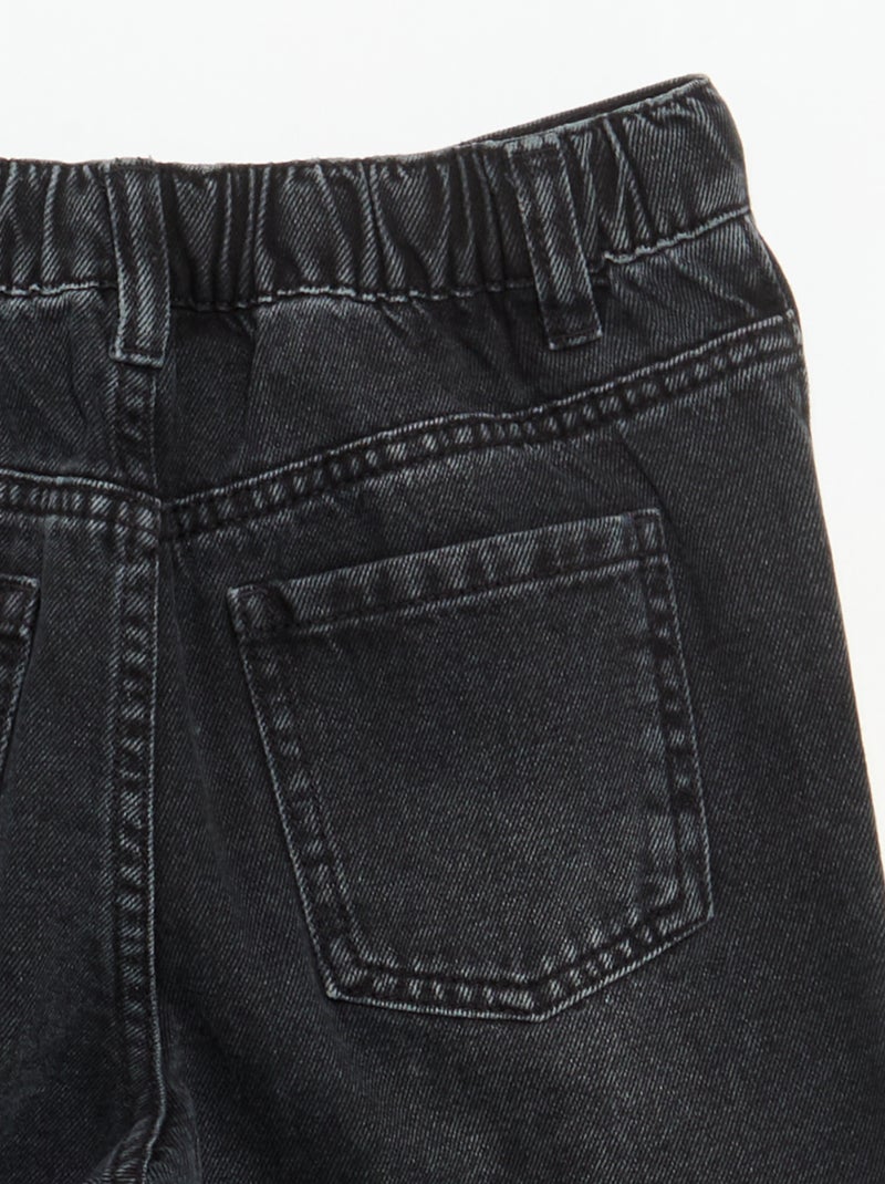 Pantalón ancho con strass Negro - Kiabi