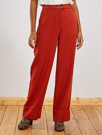 Pantalón ancho con vuelta - Kiabi