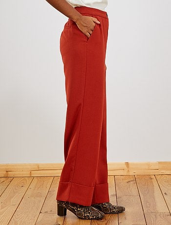 Pantalón ancho con vuelta - Kiabi