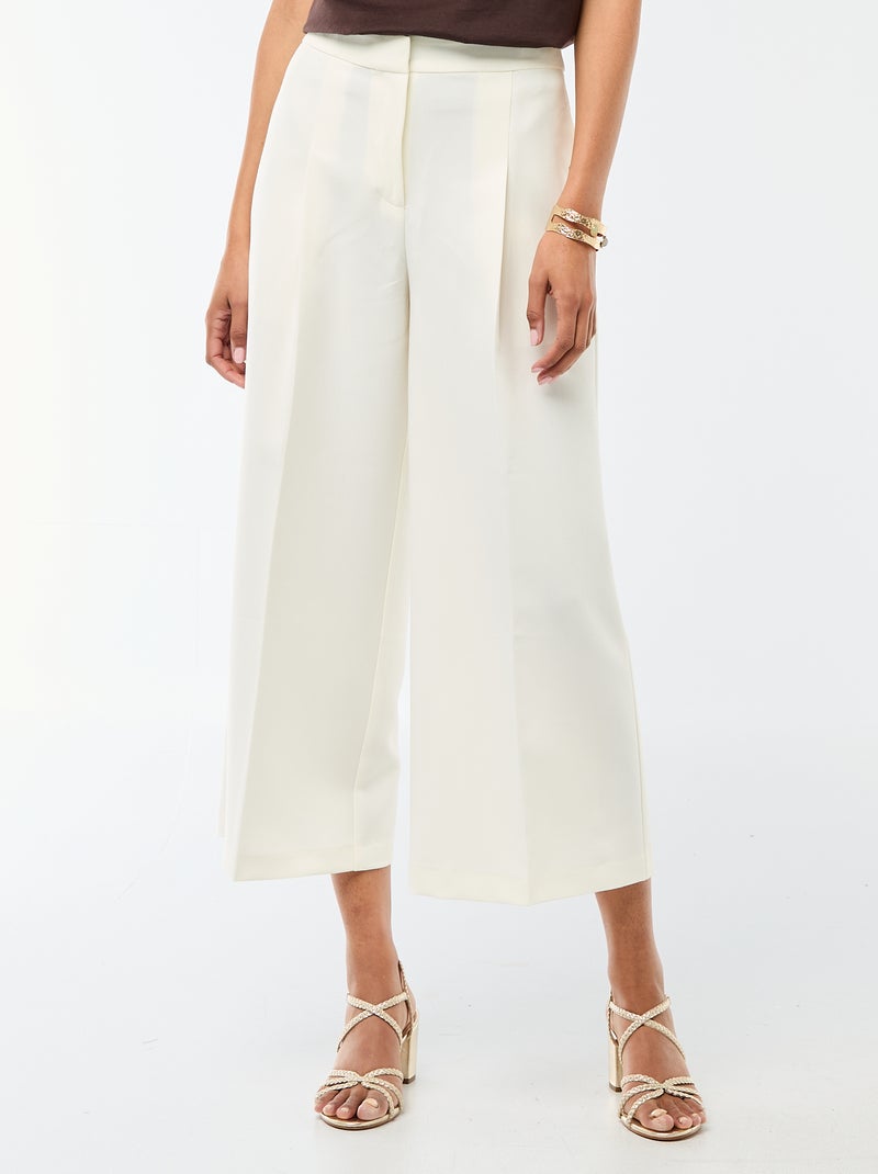 Pantalón ancho de ceremonia Blanco - Kiabi
