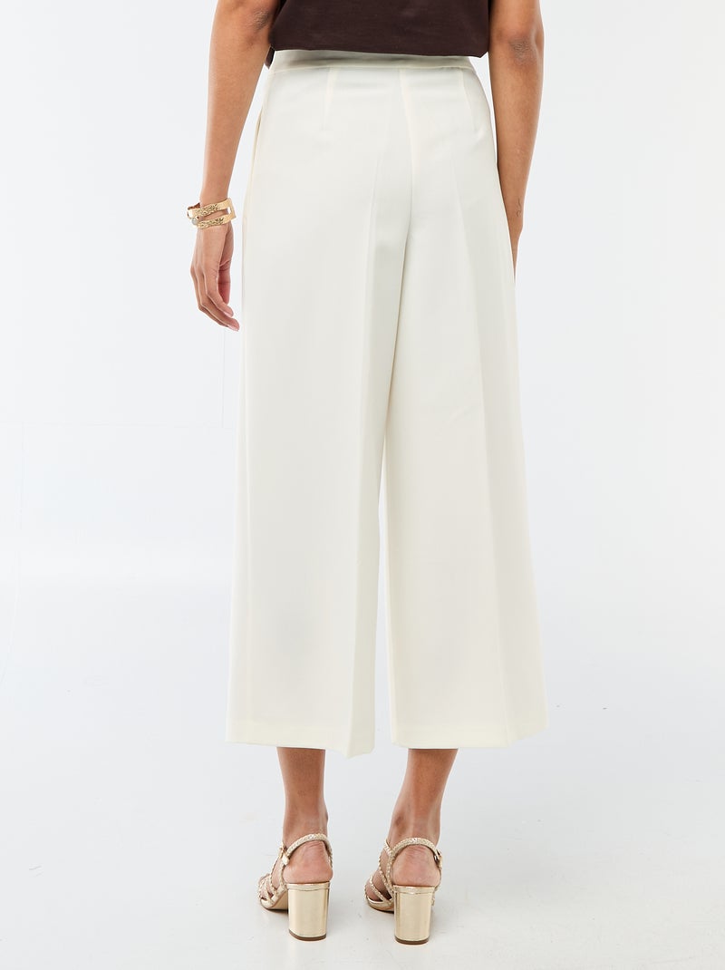 Pantalón ancho de ceremonia Blanco - Kiabi