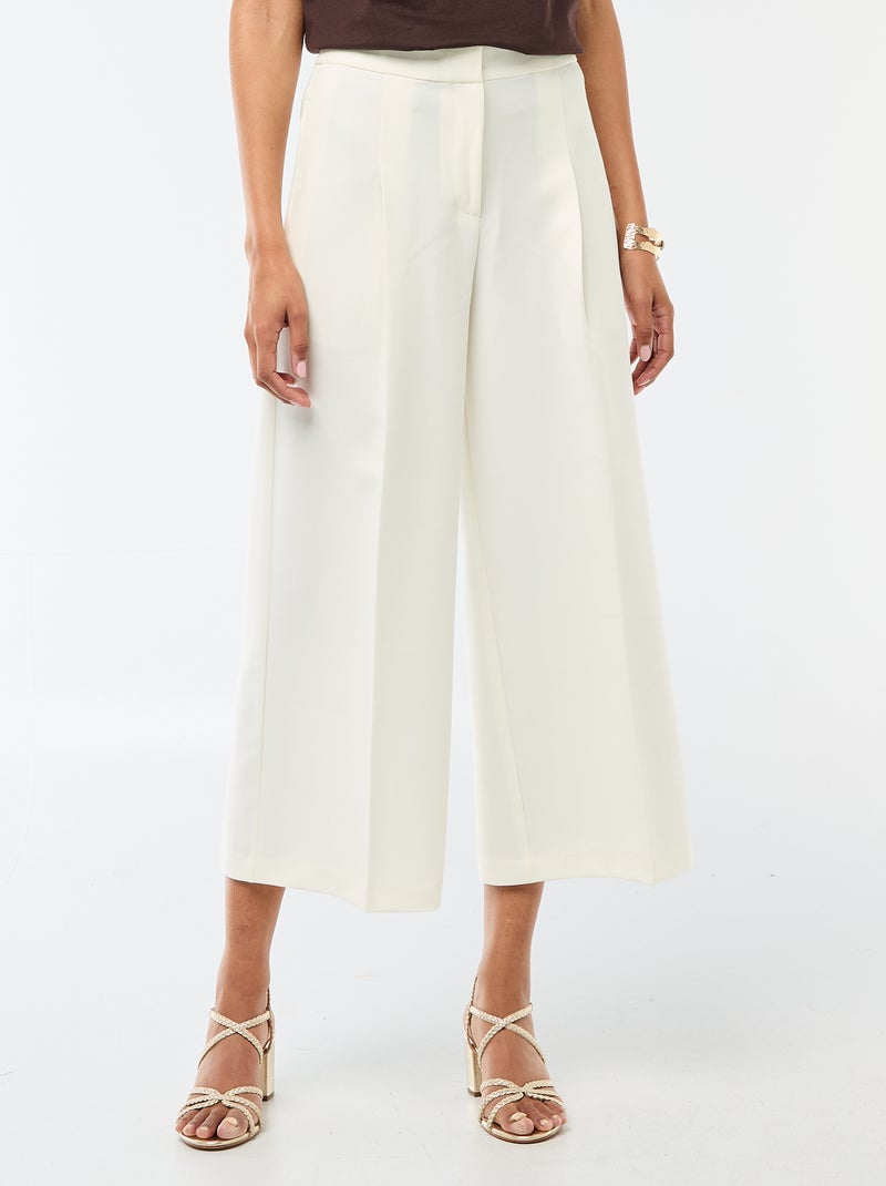 Pantalón ancho de ceremonia Blanco - Kiabi