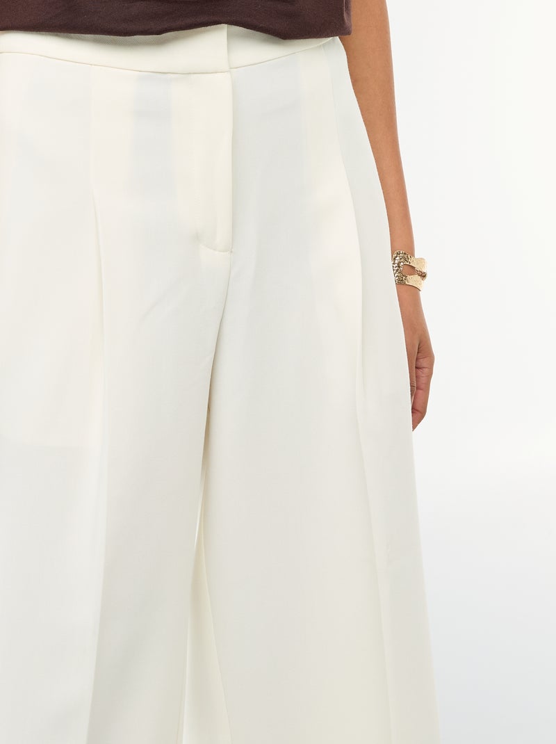 Pantalón ancho de ceremonia Blanco - Kiabi