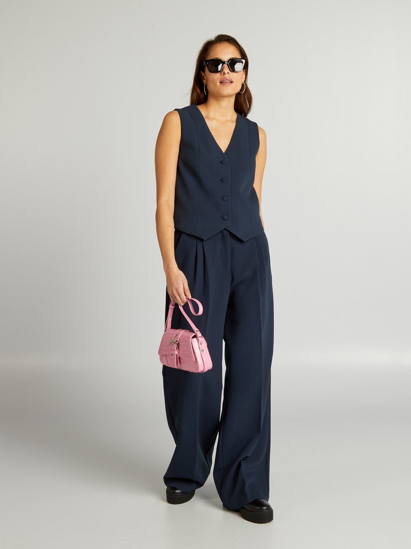 Pantalón ancho de conjunto azul - Kiabi
