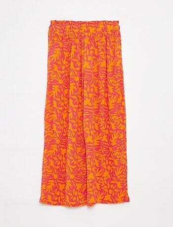 Pantalón ancho de crepé