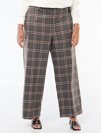 Pantalón ancho de cuadros