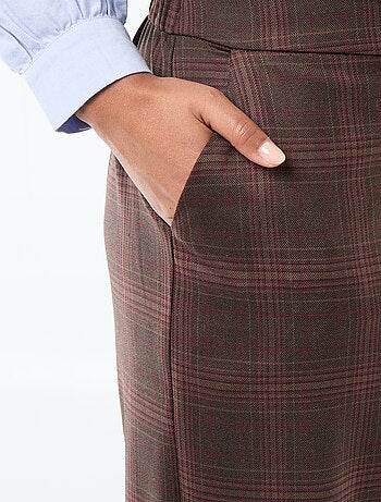 Pantalón ancho de cuadros
