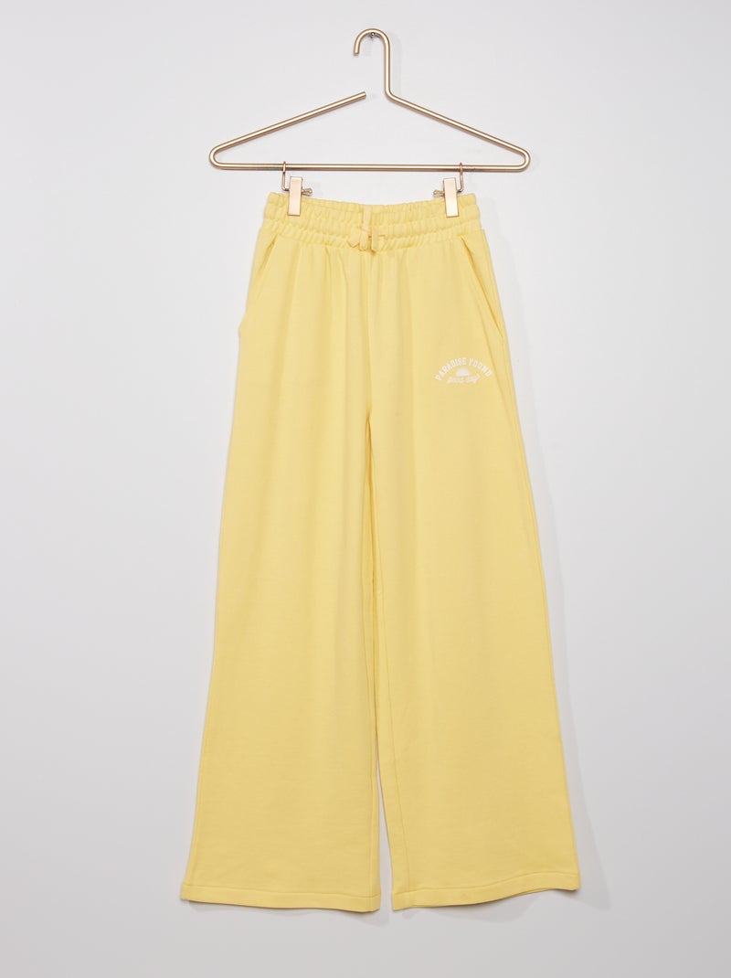 Pantalón ancho de felpa AZUL - Kiabi