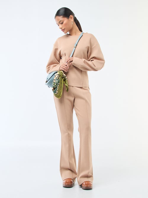 Pantalón ancho de felpa ligera - Kiabi