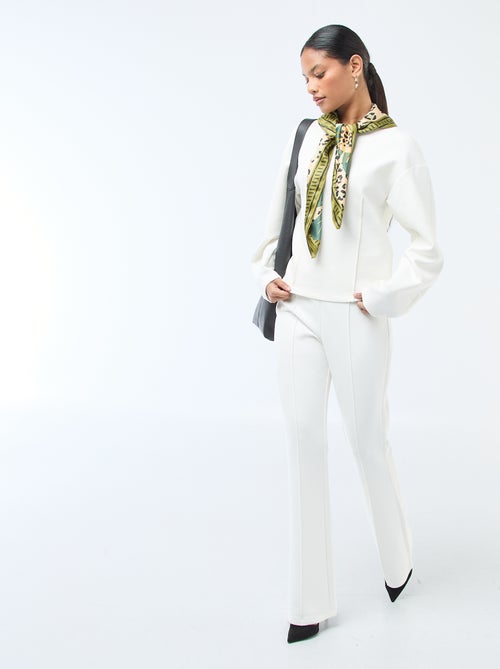 Pantalón ancho de felpa ligera - Kiabi