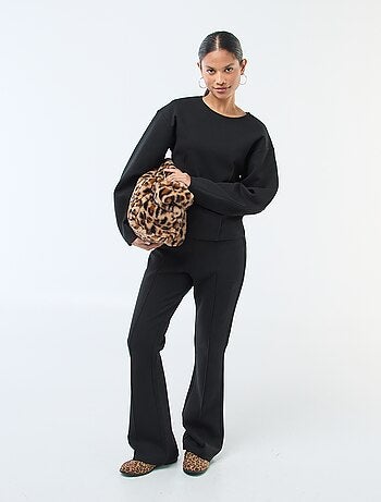 Pantalón ancho de felpa ligera