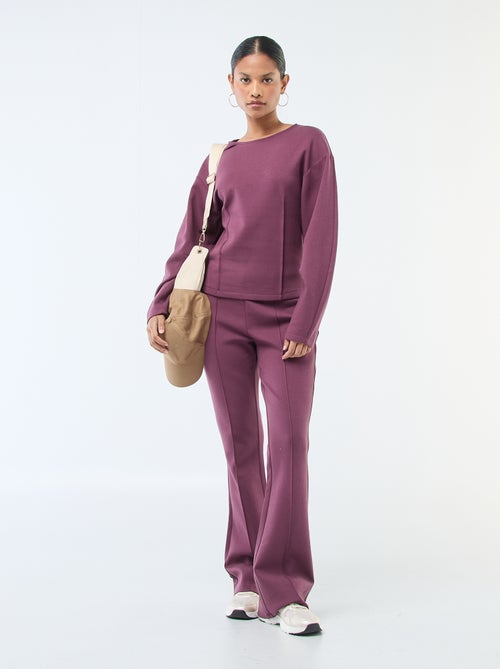 Pantalón ancho de felpa ligera - Kiabi