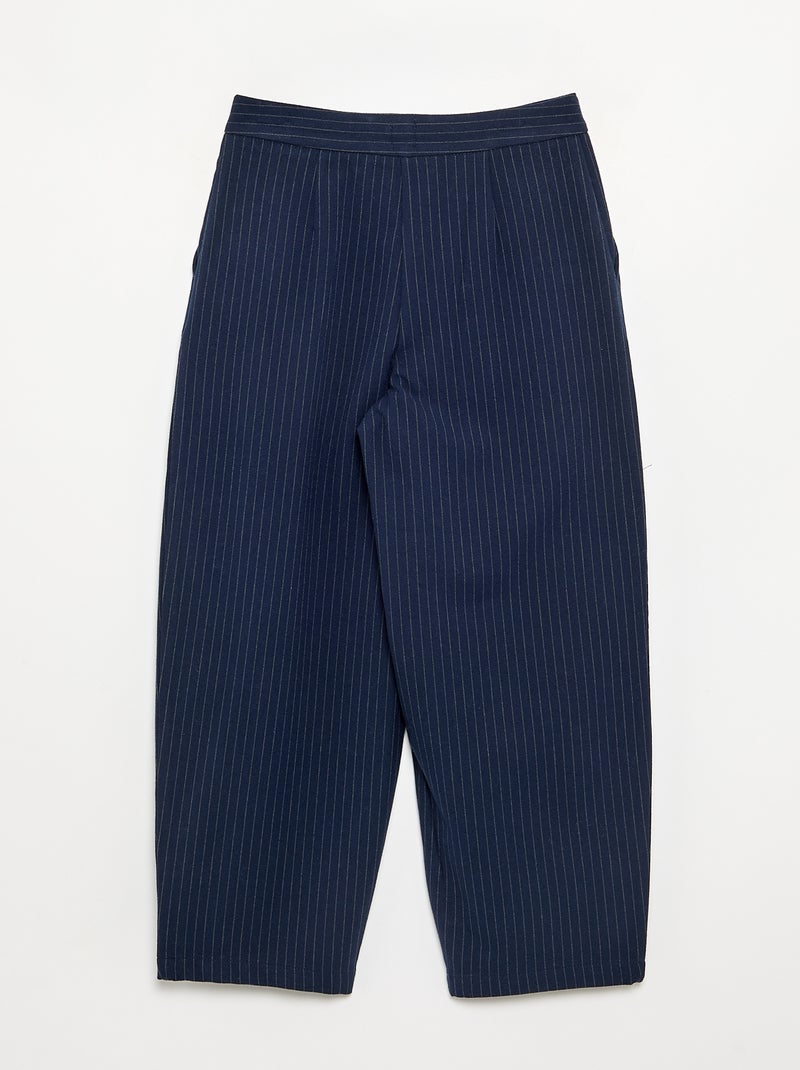 Pantalón ancho de franela Azul - Kiabi