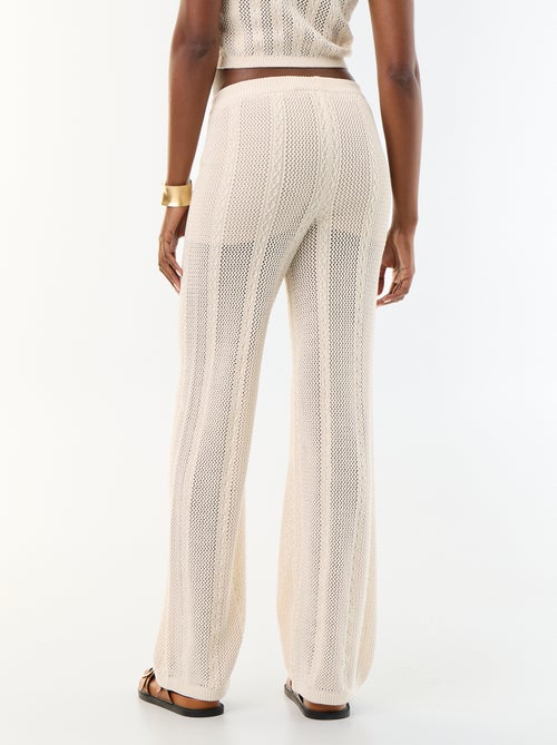 Pantalón ancho de ganchillo - Kiabi