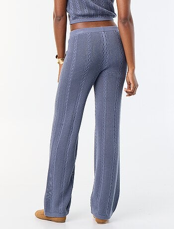 Pantalón ancho de ganchillo