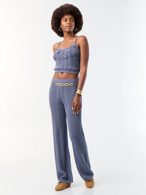 Pantalón ancho de ganchillo - Kiabi Pantalón ancho de ganchillo - Kiabi