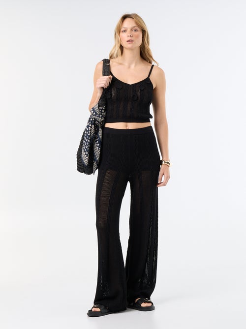 Pantalón ancho de ganchillo - Kiabi Pantalón ancho de ganchillo - Kiabi
