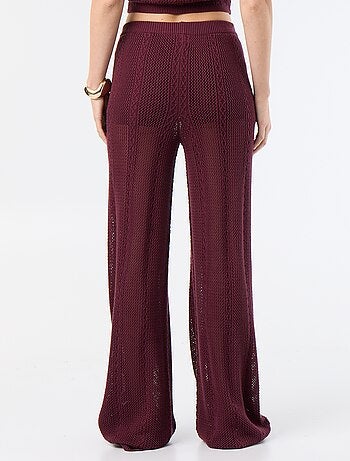 Pantalón ancho de ganchillo