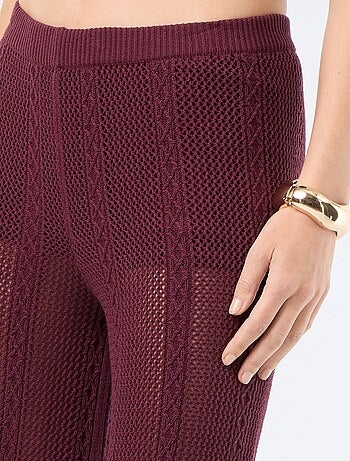 Pantalón ancho de ganchillo