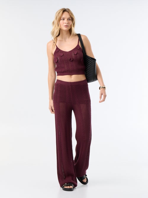 Pantalón ancho de ganchillo - Kiabi Pantalón ancho de ganchillo - Kiabi