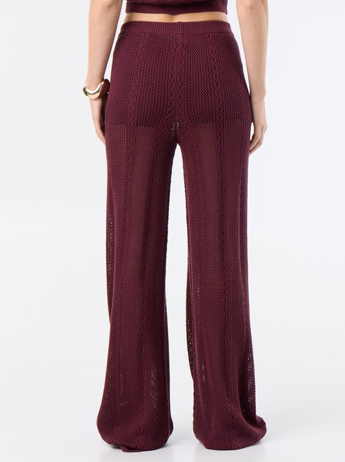 Pantalón ancho de ganchillo - Kiabi Pantalón ancho de ganchillo - Kiabi