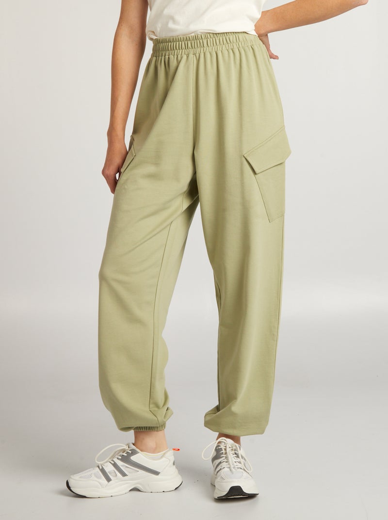 Pantalón ancho de jogging caqui claro - Kiabi