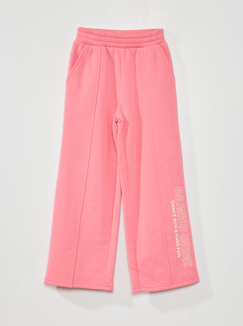 Pantalón ancho de jogging ROSA - Kiabi