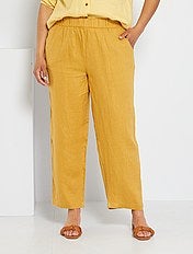 Pantalones anchos Mujer | beige | Kiabi