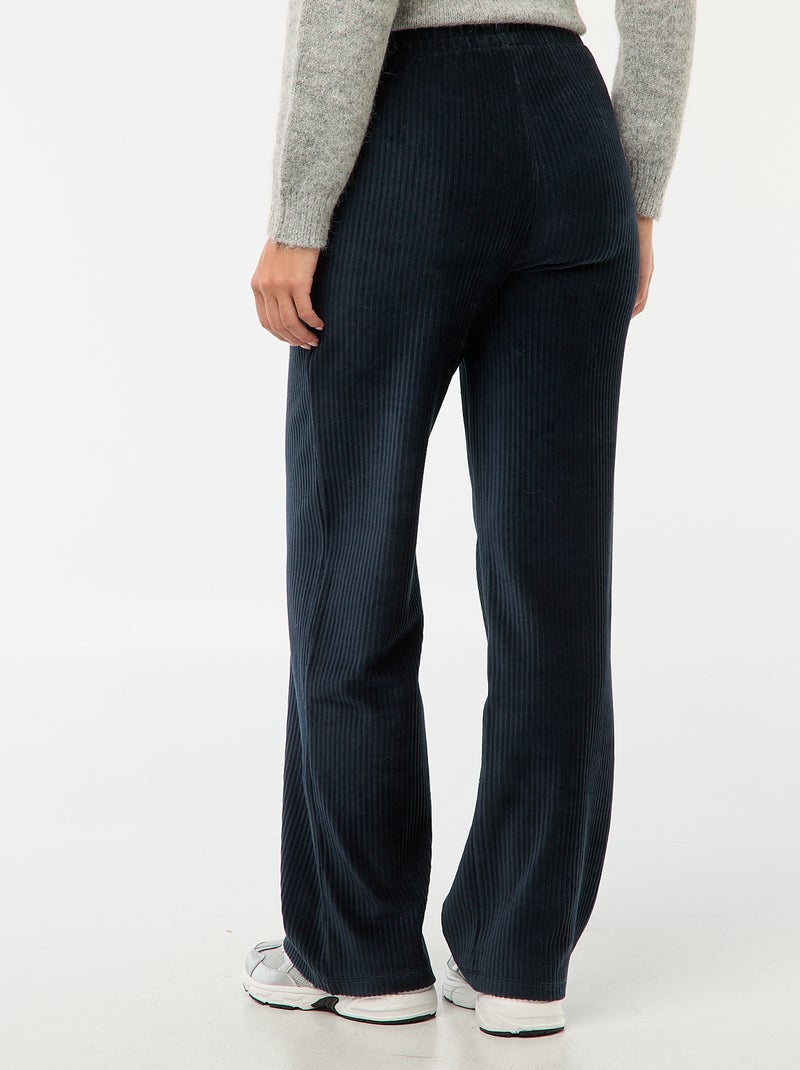 Pantalón ancho de pana Azul - Kiabi