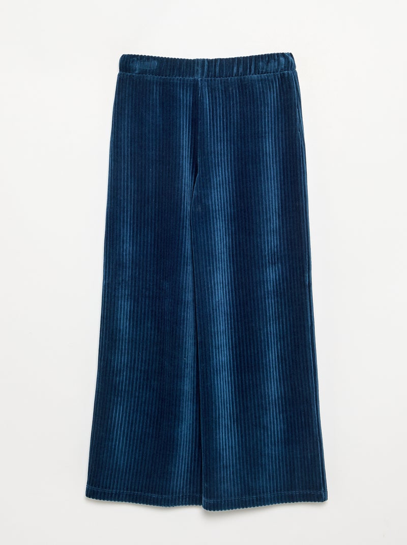 Pantalón ancho de pana Azul - Kiabi