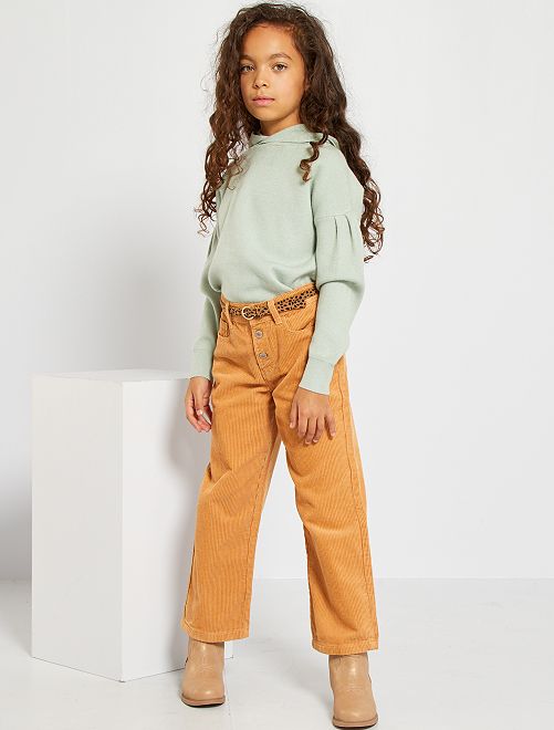 Pantalón ancho de pana - BEIGE - Kiabi - 12.00€