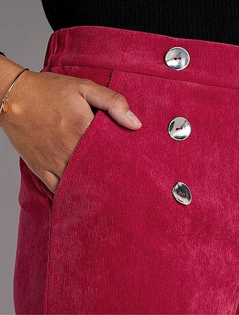 Pantalón ancho de pana efecto puente - Afibel