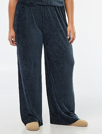 Pantalón ancho de pana lisa